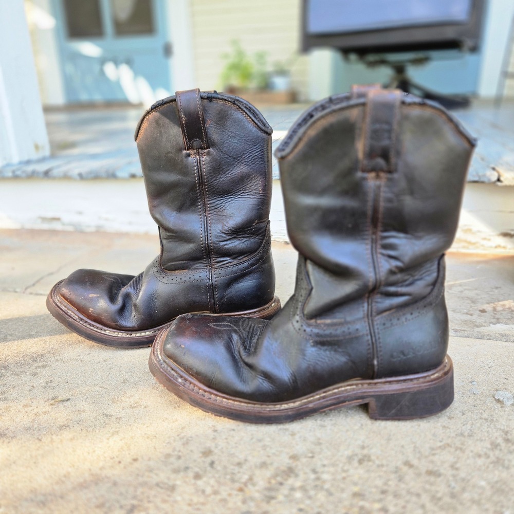 Carolina Boots Waterproof 8 D Mens Brown Pull On Workwear Safety Composite Toe